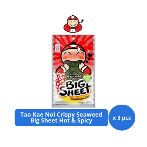 

Tao Kae Noi Crispy Seaweed Big Sheet Hot & Spicy 3,2gr x 3 pcs