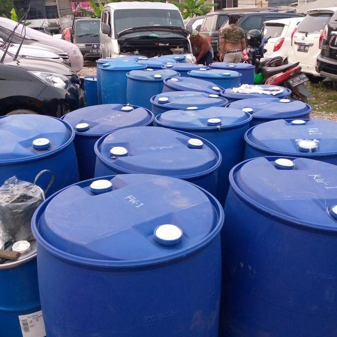 drum plastik hdpe 200 liter/drum plastik/tempat penampungan air/tong plastik, kolam  Ikan SS