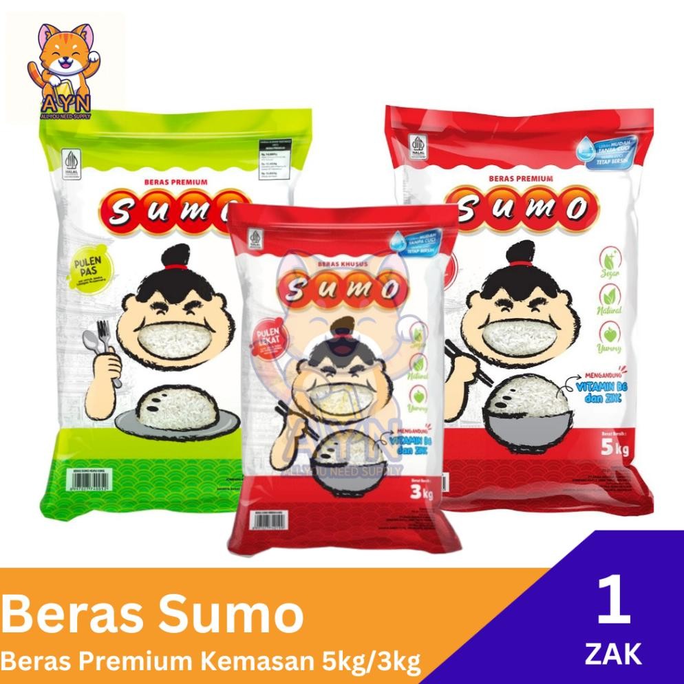 

Beras Sumo Beras Khusus Merah | Kuning | Hijau 5 Kg / 3 Kg [ 1 Zak ]