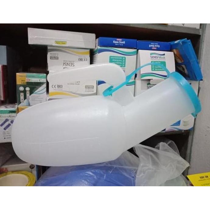 Pispot Urinal Laki laki dengan tutup / Tempat Buang Urin Dewasa