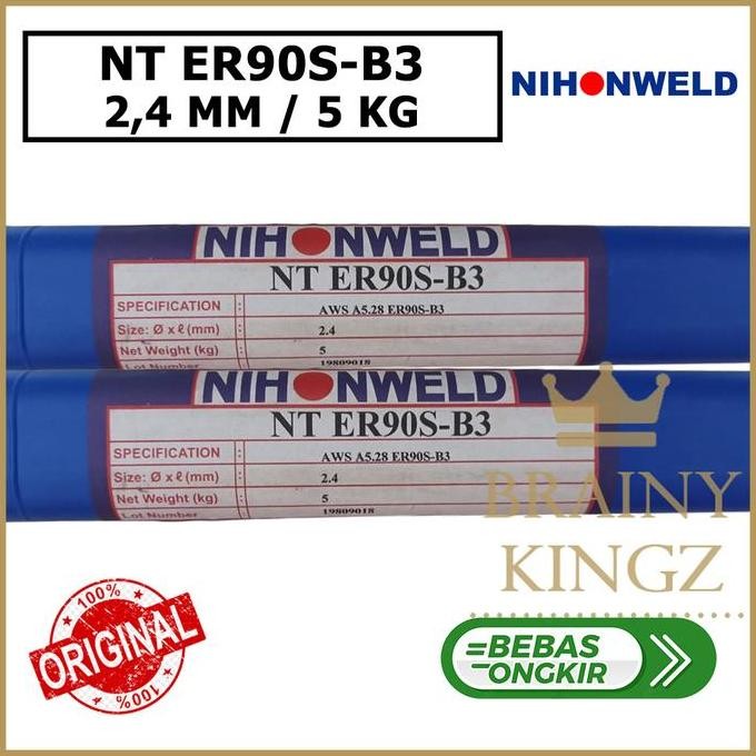 Kawat las Nihonweld NT ER 90S-B3 uk 2.4 mm