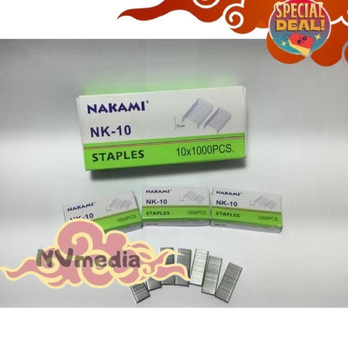 

Offer Discount 1Box Isi 10 Pak Kecil Isi Staples Gs 10 Ada 10X1000Pcs Stapler Refill No 10