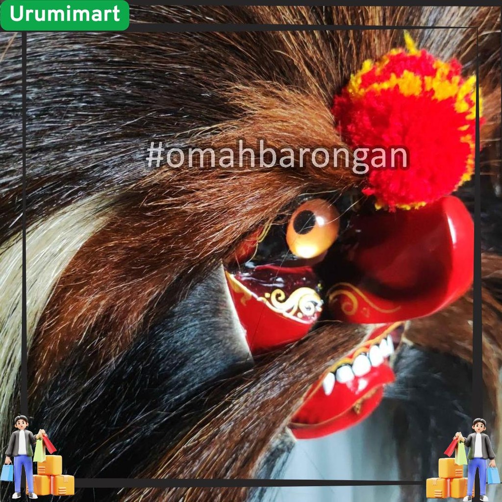 Topeng Ganongan Premium Full Bulu Kuda Asli Rambut Nyulak Harga Grosir