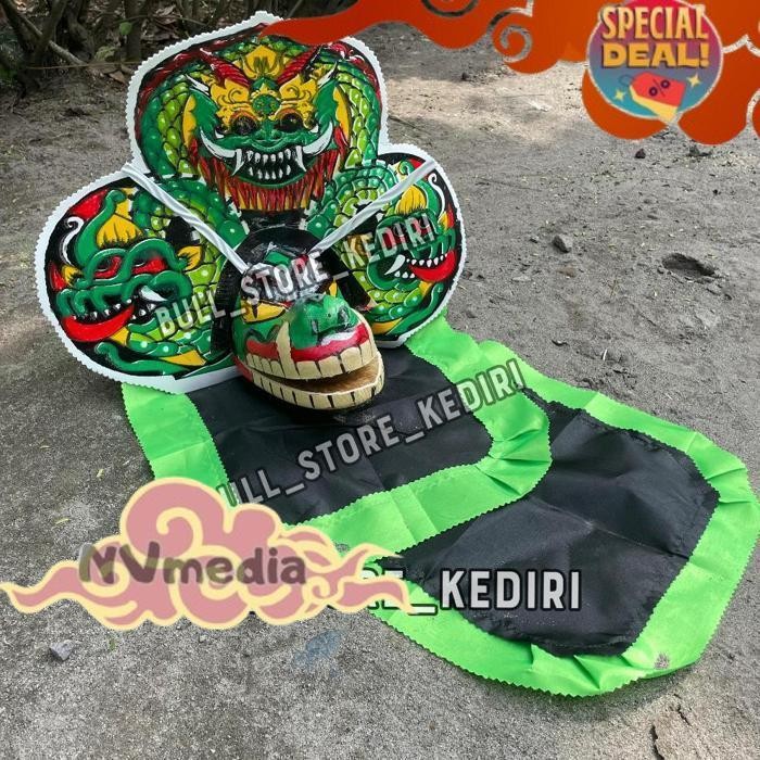 ASLI BAGUS BARONGAN ANAK DEVIL SPONS MONSTER HIJAU FREE KEMUL NV