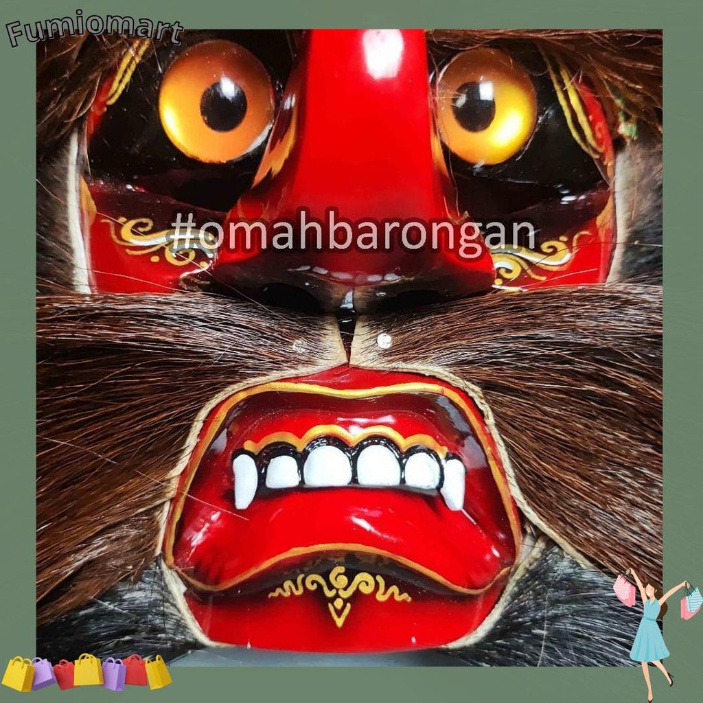 Topeng Ganongan Premium Full Bulu Kuda Asli Rambut Nyulak BIGDEAL