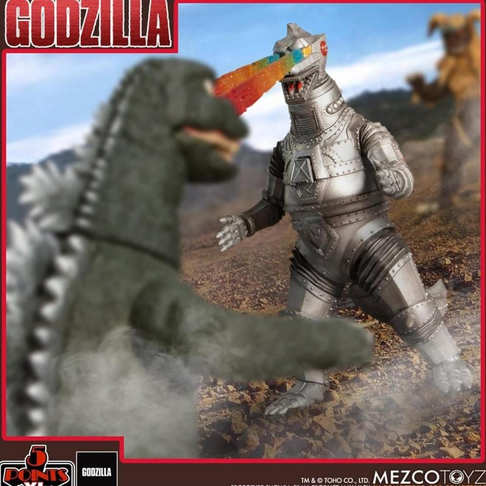 TERBARU BERMUTU MEZCO - GODZILLA VS MECHAGODZILLA (1974) SET MIT DREI FIGUREN ORIGINAL [Kode 1Kode