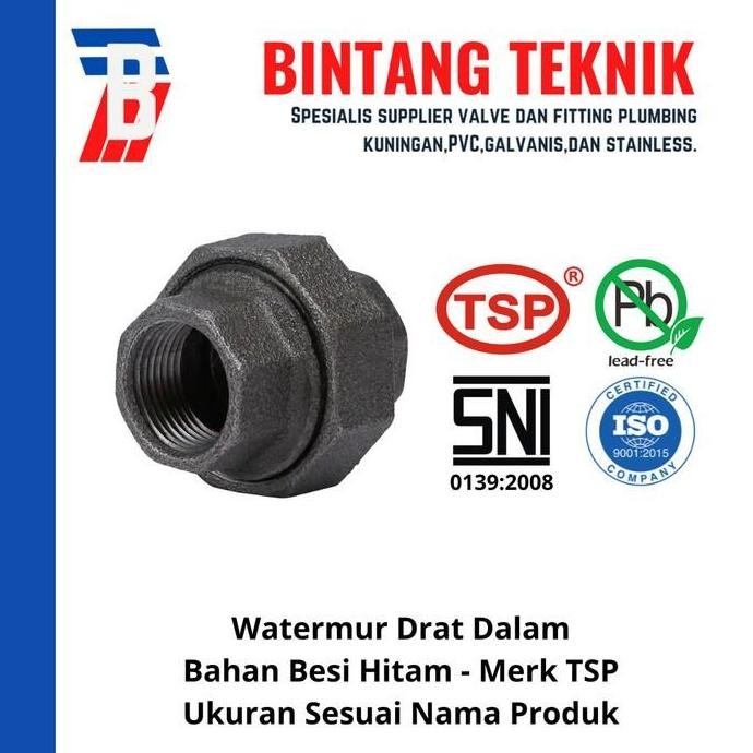 Watermur 1" inch Besi Hitam TSP