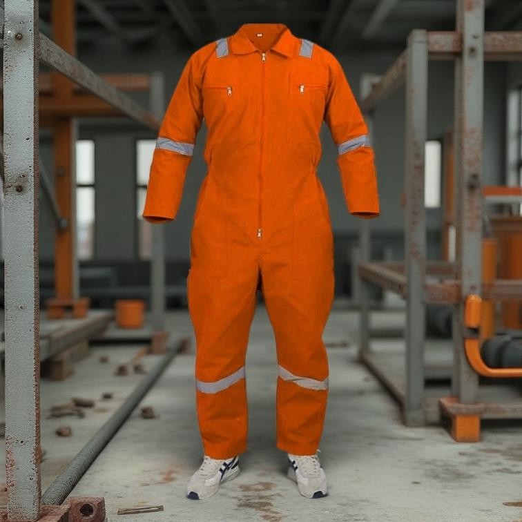 Baju Overall Wearpack Katelpak Safety Seragam Kerja Proyek Bengkel Dilengkapi Reflektor Scoutlight