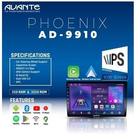 * Android Head Unit 10" Inch Avante Phoenix Ram 2/32 Gb By Pioneer *