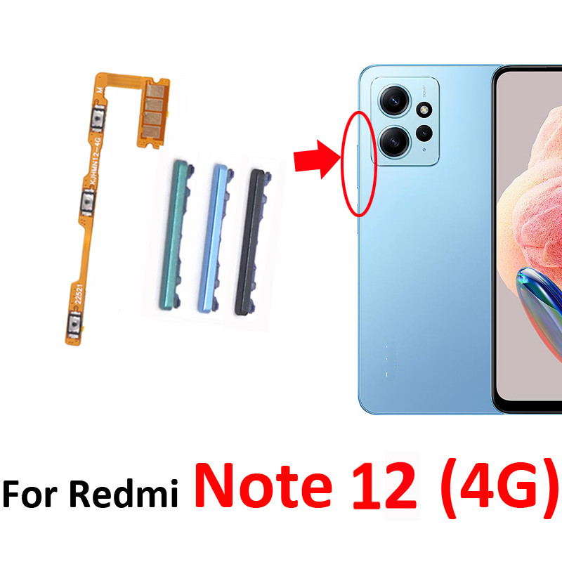 

Untuk Xiaomi Redmi Note 12 Tombol Samping Volume Tombol Kontrol Daya Audio Bagian Perbaikan Kabel Fl