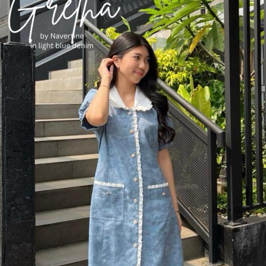 Navertine Gretha Dress By Navertine Dress Korea Dress Casual Dress Kantor