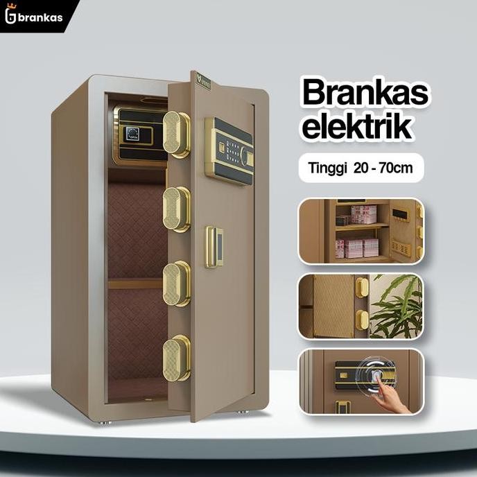 Brankas Digital Ukuran 31x20x20 Bahan Besi Tebal Anti Maling PIN dan Fingerprint Sidik Jari Password