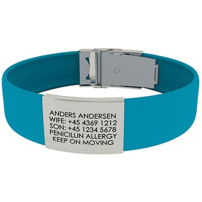 Silver Elite Road Id - Sport Id - Gelang Kecemasan - Gelang Identitas