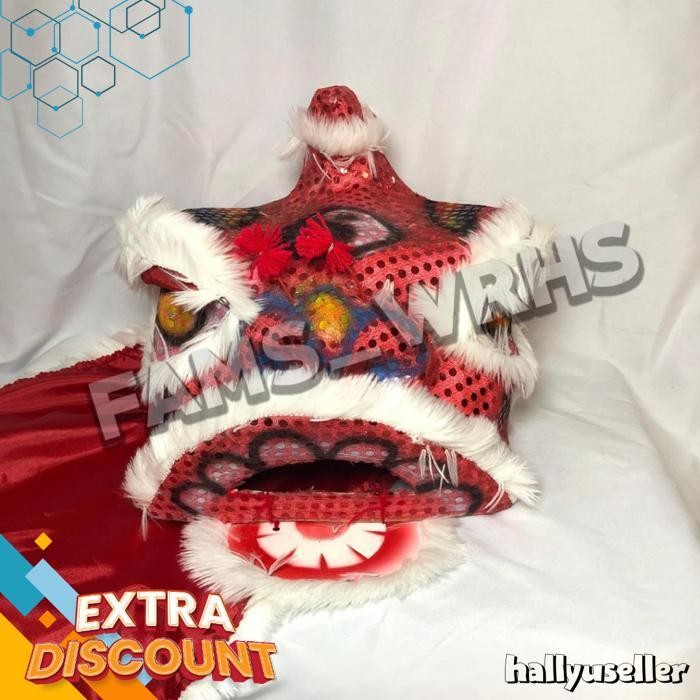 Barongsai Anak Dewasa Bahan Karton Tebal Kokoh Barongsai Kedip Bf 1