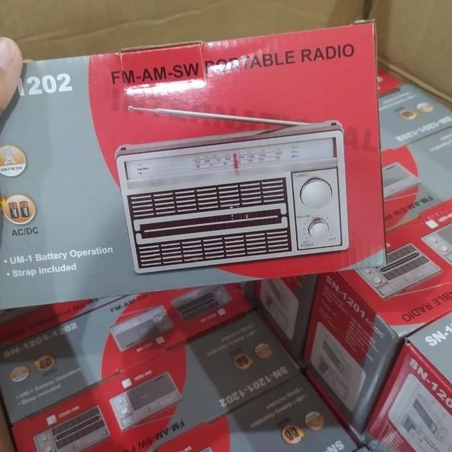 Radio Jadul Radio Portable Radio Antik AC DC FM AM Bisa Listrik atau Baterai