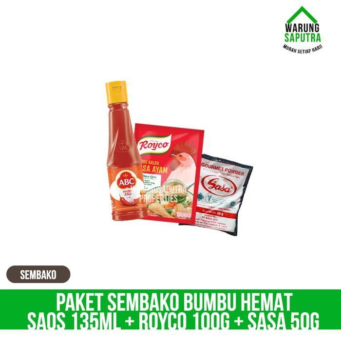 

ES Paket Sembako Bumbu Hemat 2 - Saos 135mL + Royco 100g + Sasa 50g