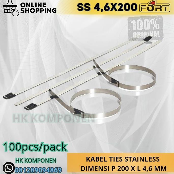 

TERBARU - kabel ties stainless steel 20cm ss4,6x200 fort