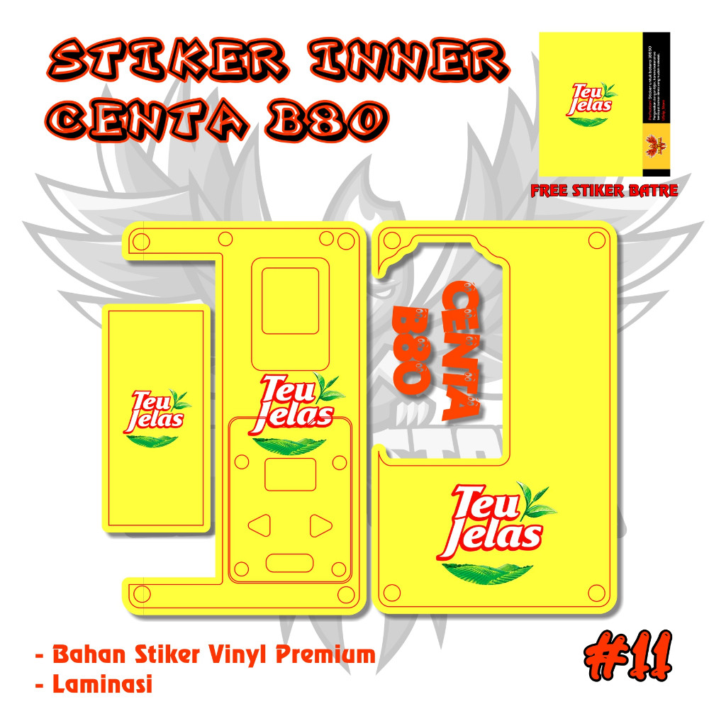 

*New Model* Stiker Centa B80 Luc 11 Garskin Stiker Custom Case Laminasi Tebal COD
