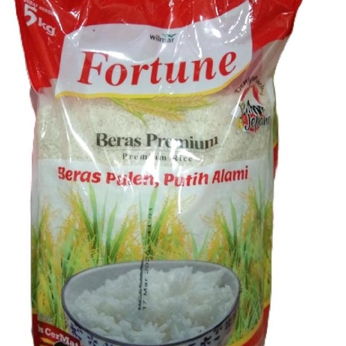 

Beras Premium Fortune Kemasan 5 kg/ Beras Fortune Premium Kemasan 2.5 kg / Beras Premium Pulen,Putih Alami Kemasan 1 kg YAN