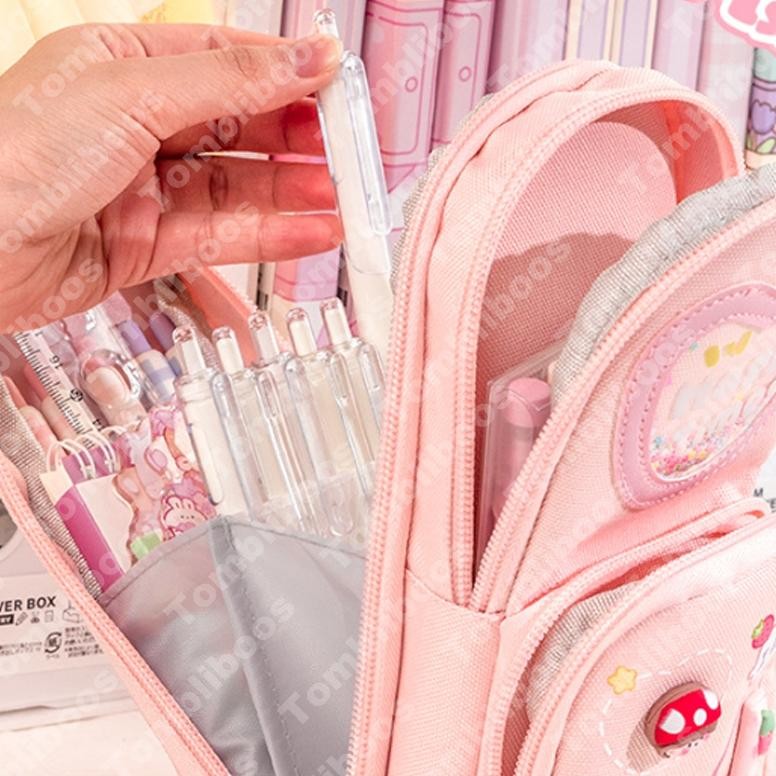 

D-54 Lumalon Cod Tempat Pensil Kotak 3D Anak Perempuan Lucu Besar/ Kotak Pensil Kanvas 6 Ruang/Kotak Pensil Anak Sekolah