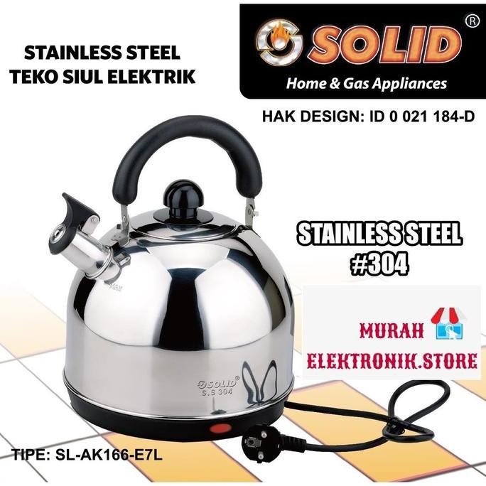 Solid Teko Listrik Bunyi Siul 5 Liter SL-AK166 5L Elektrik Stainless Steel 304 - Air Teko ks