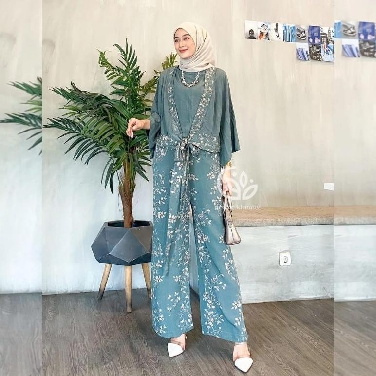 9.9 Qw-45 One Set Konoha/One Set Ld110/Setelan Wanita Kekinian/Set/Setelan Wanita/Baju Wanita Kekini