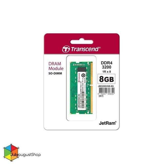 TERLARIS - Transcend SO-DIMM DDR4 3200Mhz 8GB (1x8GB) DDR4 - JM3200HSG-8G