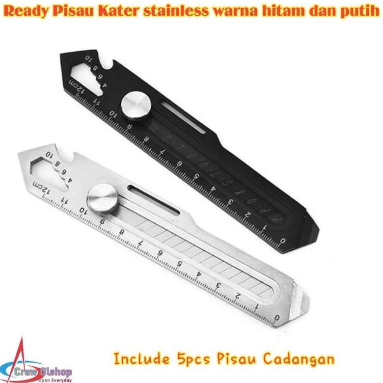 

Pisau Cutter Stainless Multifungsi 18mm Tahan Karat