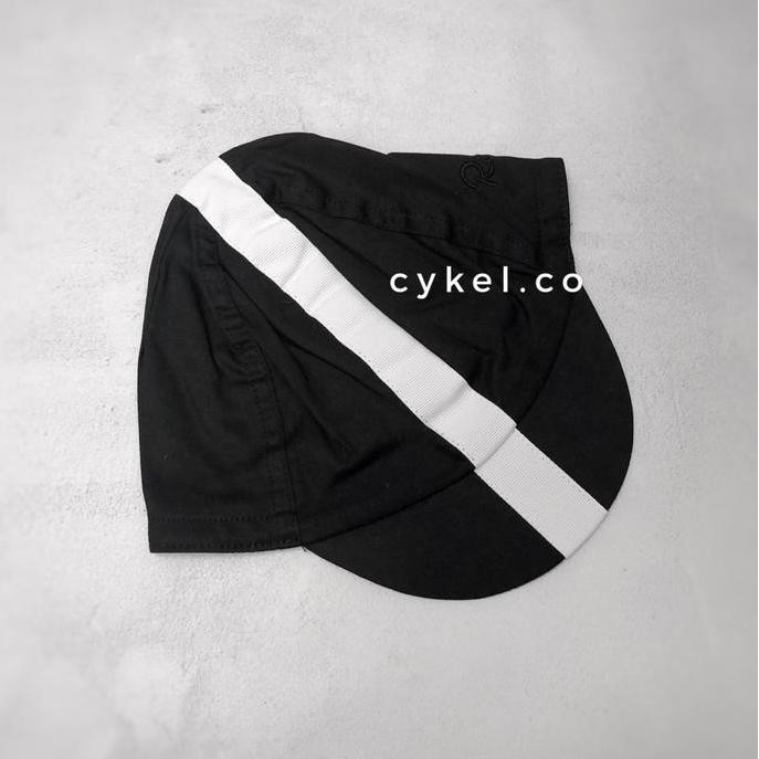 Promo rapha cycling cap black white line classic cap topi sepeda COD