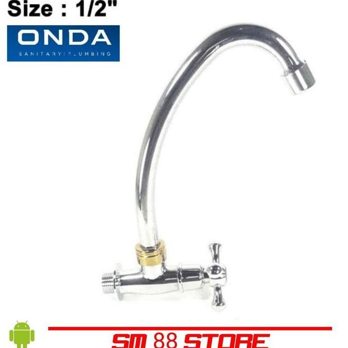 TERMURAH - Kran Air Onda 1/2" Keran Cuci Piring Dapur Kran Angsa Onda