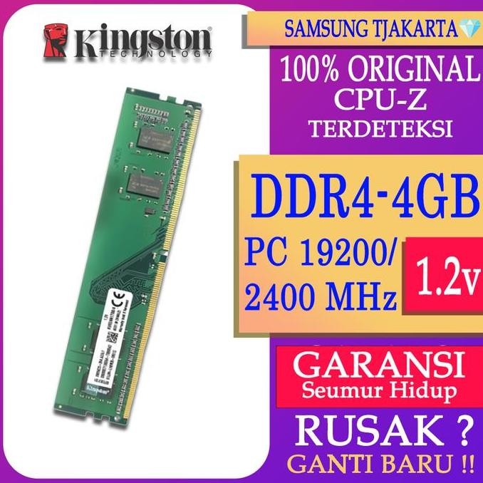 DF256>> RAM PC KINGSTON DDR4 4GB PC 19200 / 2400 MHz ORI RAM KOMPUTER 1.2v 8GB