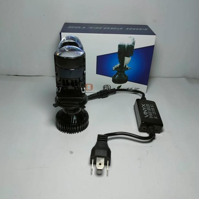 TERLARIS - lampu led vinix V9 projie H4 mini projector lens lensa import
