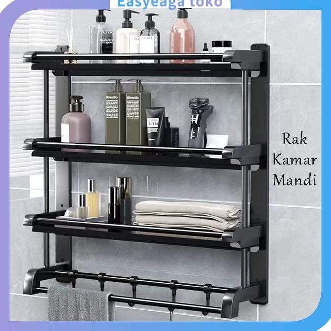 Rak Kamar Mandi Rak Handuk Rak Dinding Kamar Mandi Stainless Steel