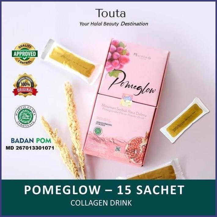 NEW POMEGLOW COLLAGEN DRINK ORI BPOM AMAN UNTUK BUMIL BUSUI 15 SACHET TERLARIS