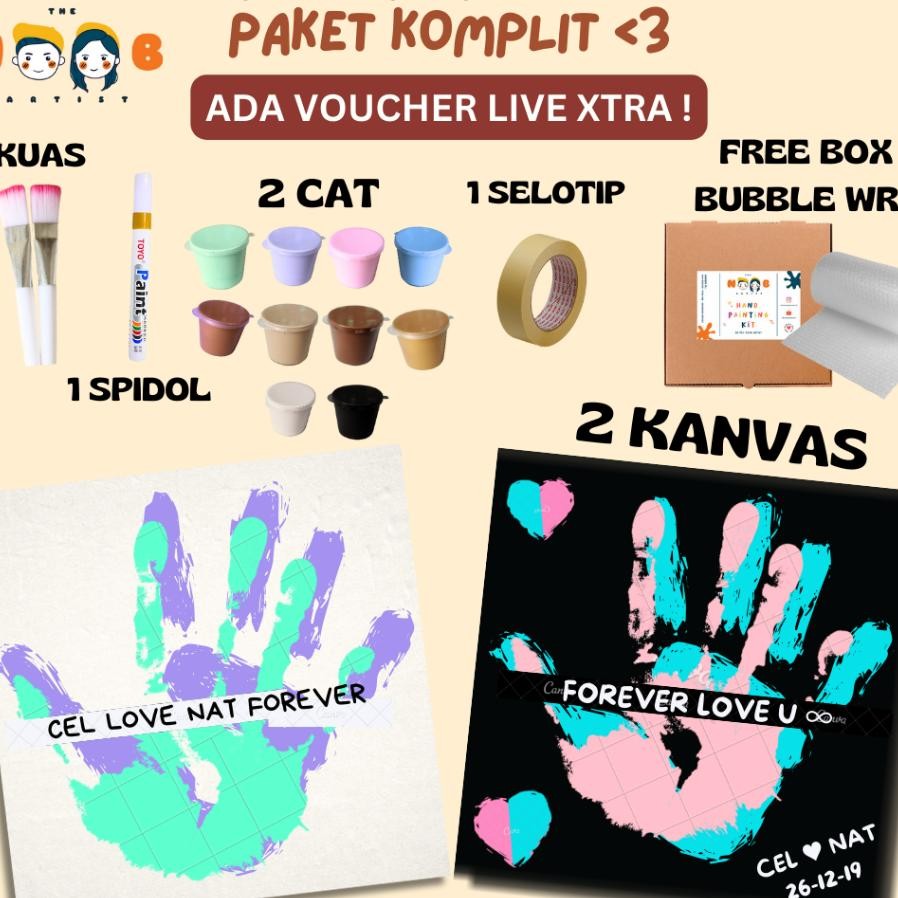 

Hand Painting Kit Canvas By The Noob Artist Kanvas Cap Tangan Couple Canvas 20X20 Cm Kanvas Lukis Tangan Couple