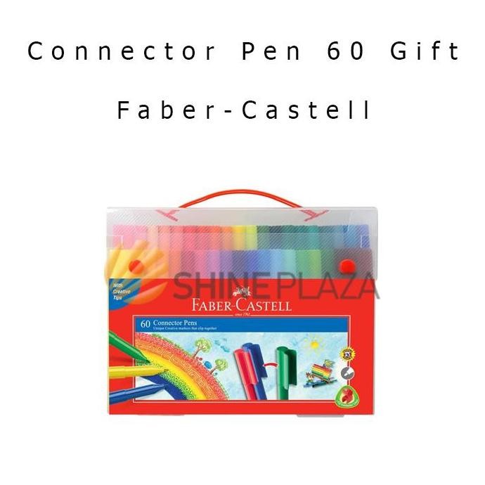 

TERLARIS - Connector Pen Marker 60 Colors Faber-Castell - Spidol Warna Gift Set Isi 60