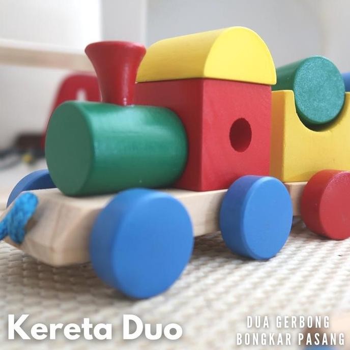 Mainan Kereta Warna (Mainan Kayu)