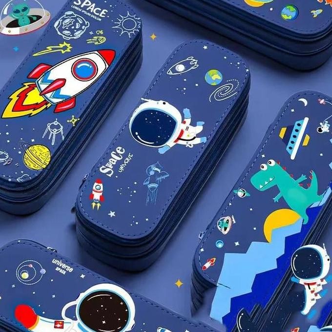 

Tempat Kotak Pensil Anak Karakter Astronot unicorn 2 Tingkat BCS07