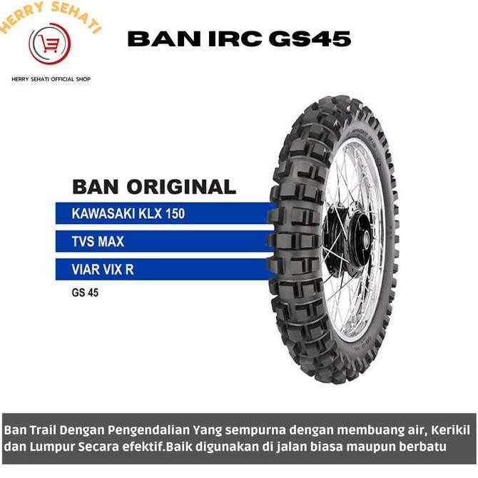 BAN MOTOR TRAIL/BAN TAHU/MOTORCROSS MEREK IRC 90/90-14 GS45