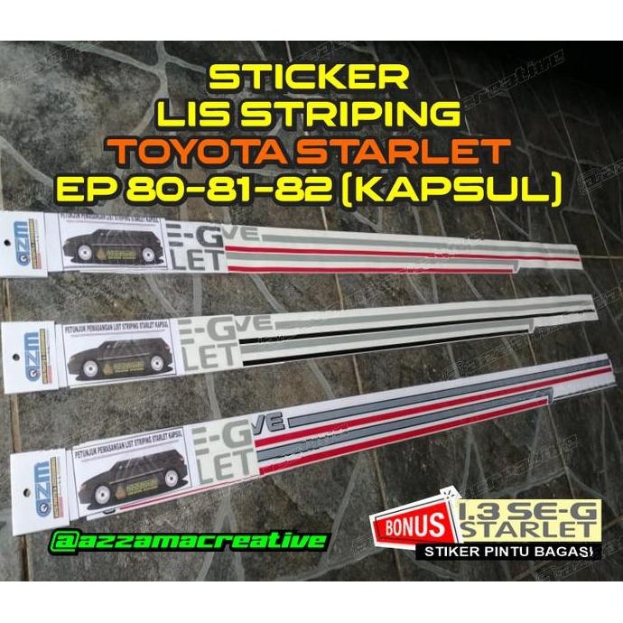 Stiker List Striping Starlet kapsul