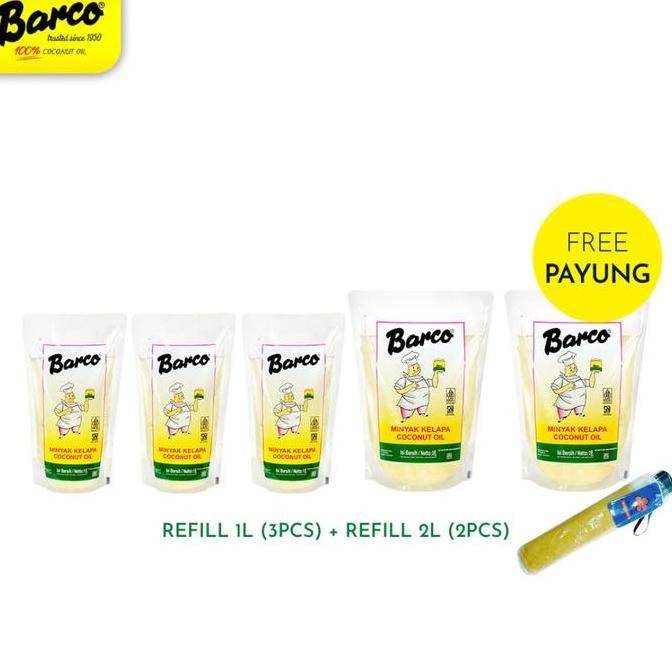 

Minyak Barco 2 Pcs Refill 2 Liter & 3 Pcs Refill 1 Liter (Free Payung)