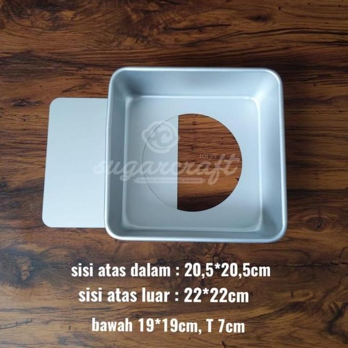 NEW Loyang persegi bongkar pasang 22cm loyang persegi press lepas pasang