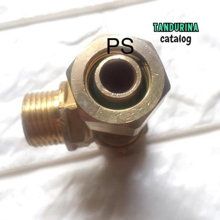 gd-12 gq-68 Up15 Nepel Sambungan Pipa Air Panas Dingin Kuningan Water Heater Tee Shower Elbow L Sock