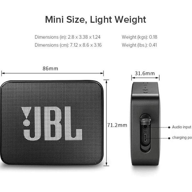 NEW JBL Go 2 Bluetooth Speaker Original 100% GO2 Ori garansi resmi IMS 1 tahun