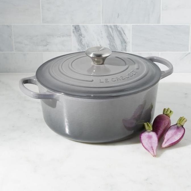 panci wajan Le creuset 24 / 4.5 L Dutch oven signature ORI FRANCE RARE