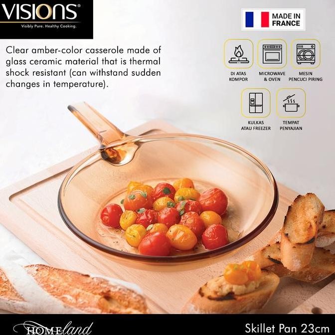 TERLARIS - Visions Classic Skillet 9"/ Wajan Kaca