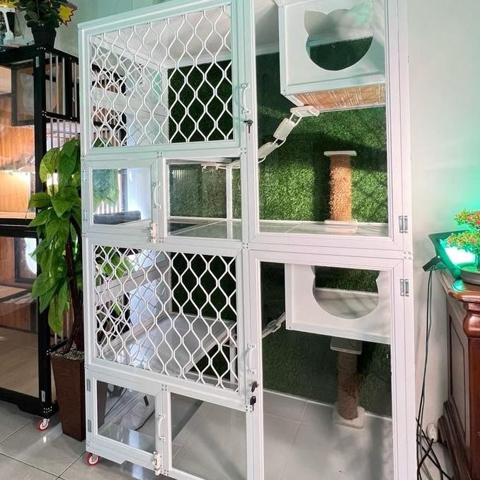 Kandang kucing 2 Kamar Premium Xpanda Alumunium