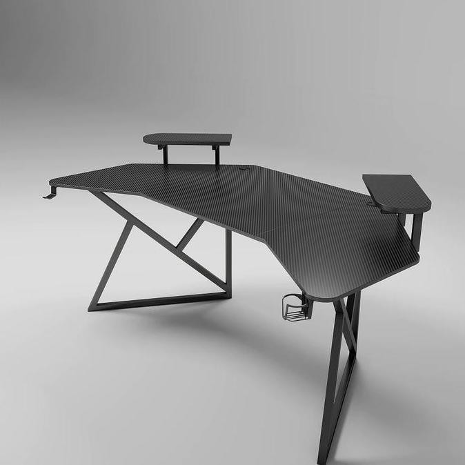 Meja Gaming Berkualitas / Meja Komputer Besar Premium Rangka Besi