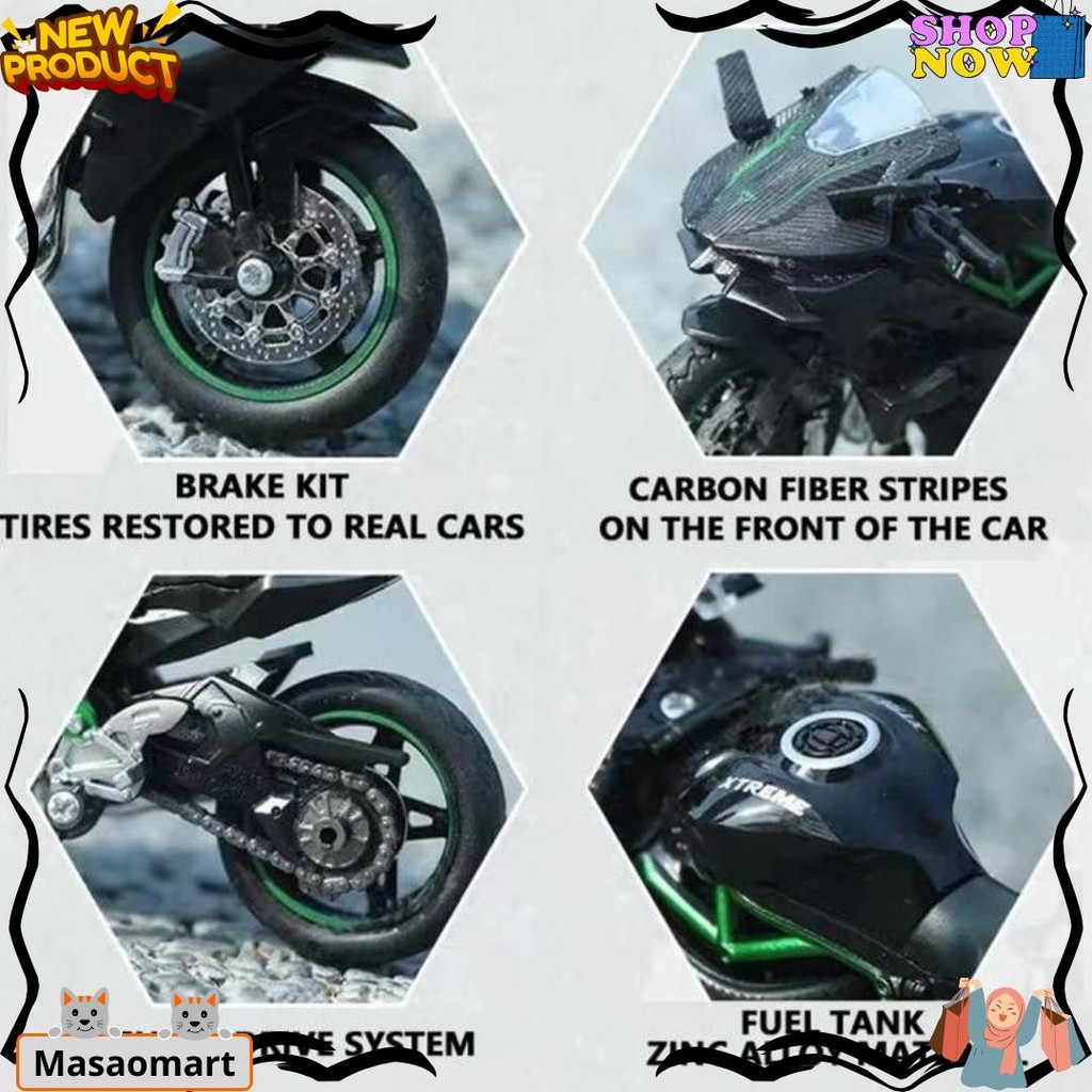 Terlaris DIECAST MOTOR  BALAP GP KAWASAKI / DIECAST MOTOR BALAP SPORT DUCATI / DIECAST MOTOR GP YAMA