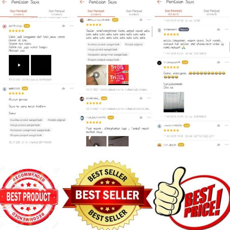 Inject Data Tri 66Gb 33Gb Paket Data 32Gb 38Gb 22Gb 130Gb 150Gb Kuota Promo 135Gb (National)